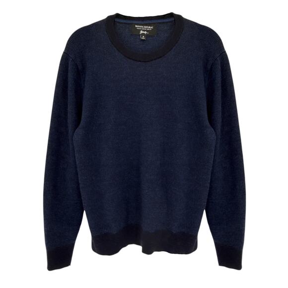 BANANA REPUBLIC Yarn by Baruffa Birdseye Preppy Sweater M - Picture 1 of 10